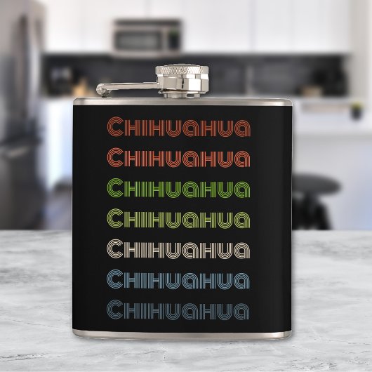 Retro Chihuahua Heupfles