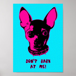 Retro Chihuahua Illustratie Poster