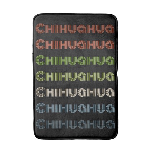 Retro "Chihuahua" Kleurrijk Gestreept Ontwerp Badmat (Voorkant Verticaal)