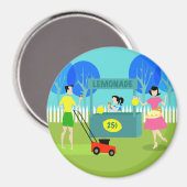 Retro Children's limonade stand Magnet Magneet (Voorkant / Achterkant)