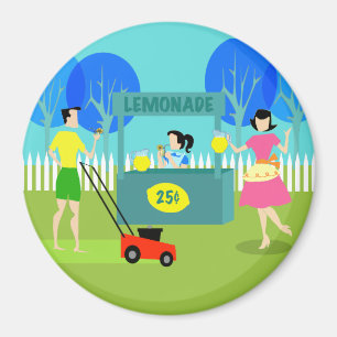 Retro Children's limonade stand Magnet Magneet
