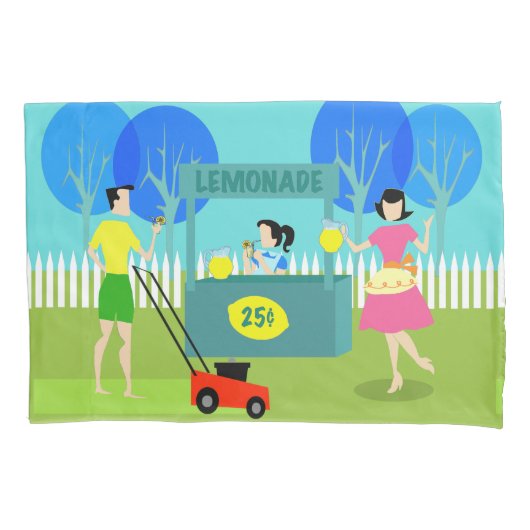 Retro Children's limonade stand Pillowcase Kussensloop (Voorkant)