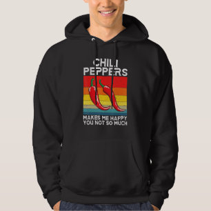 Retro Chili Peppers Rode Hete Pittige Peper Eet Me Hoodie