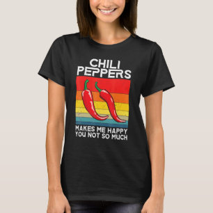 Retro Chilipaprika Rode Hete Pittige Peper Eet Mex T-shirt