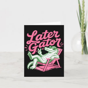 Retro Chill Zie je Gator Zonnebril Krokodillenbord Kaart