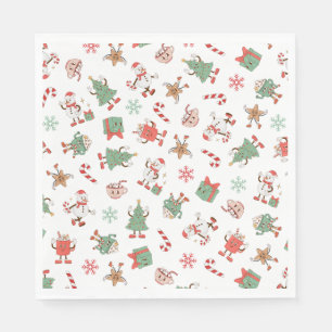 Retro Chillin' met mijn sneeuwpoppen Servet