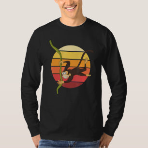 Retro Chimpansee Dier Aap T-shirt