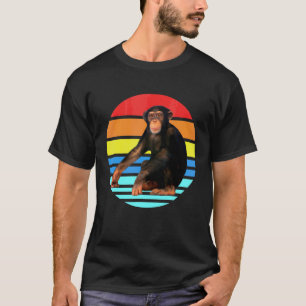 Retro  Chimpansee Monkey Wilde Westen T-shirt