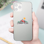 Retro China Peak Ski Sticker (Telefoon)