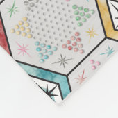 Retro Chinese Checkers Fleece Deken (Hoek)