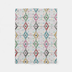 Retro Chinese Checkers Fleece Deken