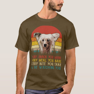 Retro Chinese Crested Elke Snack die je maakt Elke T-shirt
