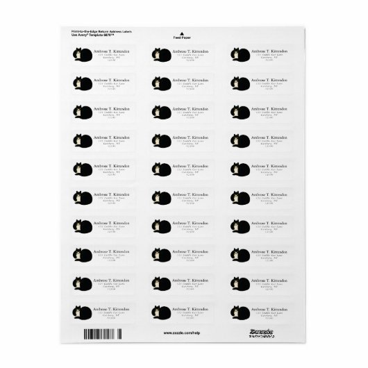 Retro Chinese Qing-dynastie Black Manchu Cat Etiket (Full Sheet)