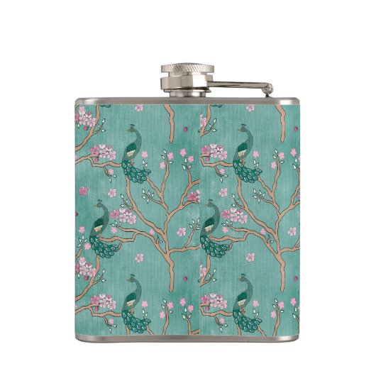 Retro Chinoiserie Hip Flask Heupfles (Achterkant)