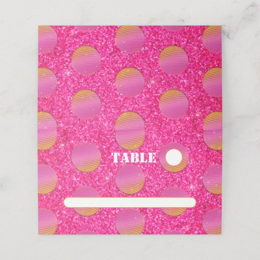 Retro chique disco ballen heet roze en Sinaasappel (Buitenkant ongevouwen)