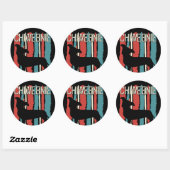 Retro  Chiweenie Dog Ronde Sticker (Vel)