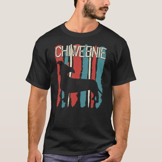 Retro Chiweenie Dog T-shirt (Voorkant)