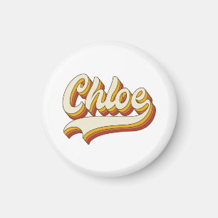 Retro Chloe Naam 70s Vintage Design Magneet