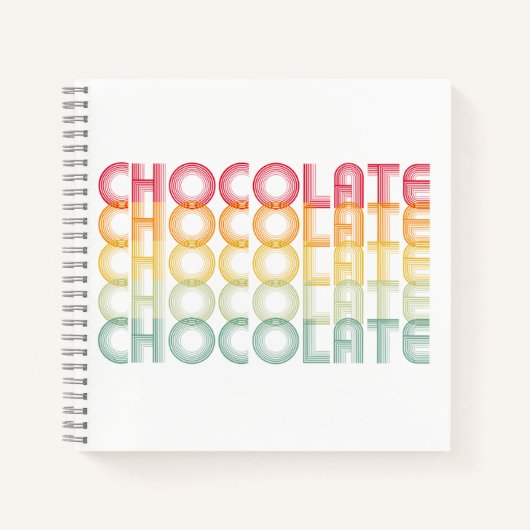 Retro Chocolade Rainbow Color Journal Notitieboek (Voorkant)