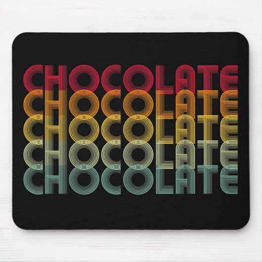 Retro Chocolade-regenboogkleur Muismat (Voorkant)