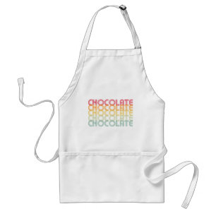 Retro Chocolade-regenboogkleur Standaard Schort