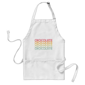 Retro Chocolade-regenboogkleur Standaard Schort