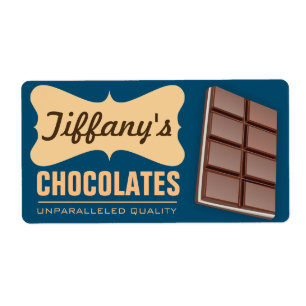 Retro Chocolade Winkel Handgemaakte Chocolade Etiket