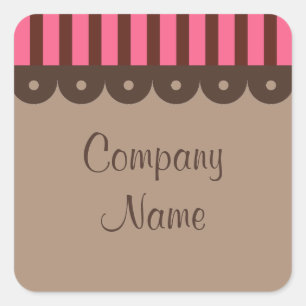 Retro Chocolade Zakelijke Stickers