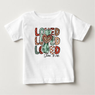 Retro christelijk kruis Loved Johannes 3:16