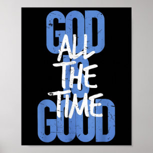 retro Christelijke God is altijd goed J Poster