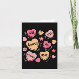 Retro Christelijke Valentijnsdag Snoephart Jezus V Kaart