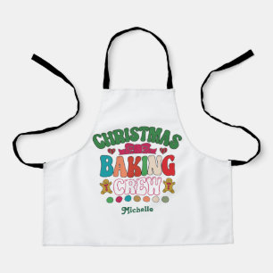 Retro Christmas Baking Crew Kinder Schort