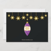 Retro Christmas Balls Invitation à la fête de Noël (Dos)