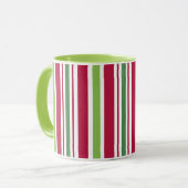 Retro Christmas Candy Stripes Coffee Mug Cadeau (Devant gauche)