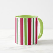 Retro Christmas Candy Stripes Coffee Mug Cadeau (Devant droit)