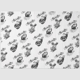 RETRO CHRISTMAS CHARACTERS WEEFSELPAPIER TISSUEPAPIER
