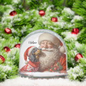 Retro Christmas Dachshund Snow Globe Sneeuwbol (Kerstmis)