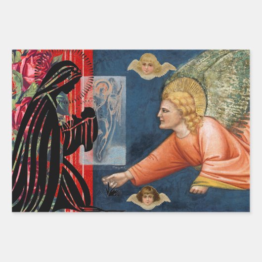 RETRO CHRISTMAS IMAGES Enveloppement de papier sér (Devant 2)