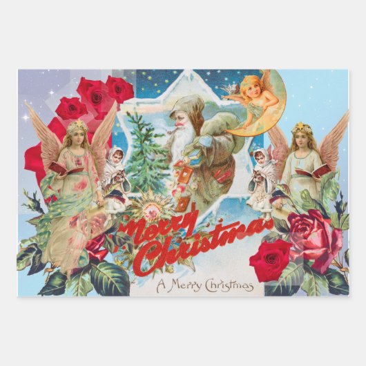 RETRO CHRISTMAS IMAGES Enveloppement de papier sér (Devant)