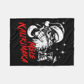 Retro Christmas Mele Kalikimaka Santa Shaka Hawaii Fleece Deken (Voorkant (Horizontaal))