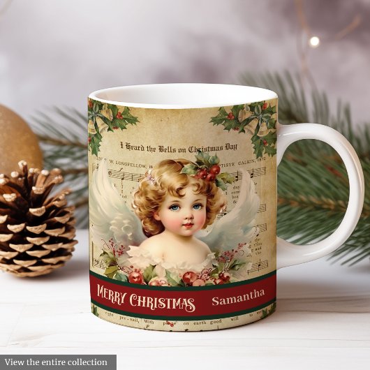 Retro Christmas Mug Angel Gift for Her Keepsake