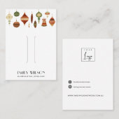 RETRO CHRISTMAS ORNAMENT HAIR CLIP DISPLAY CARD VISITEKAARTJE (Voorkant / Achterkant)