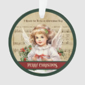 Retro Christmas Ornament Merry Angel Card Holder (devant)