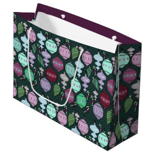 Retro Christmas Reload - Koele Pastels op Pine Large Cadeauzakje