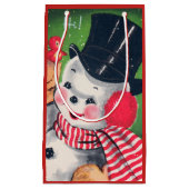 Retro Christmas snowman Sac de fête (Devant)