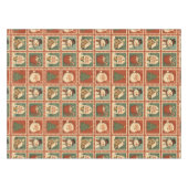 Retro Christmas Stamp Collage Tafelkleed (Voorkant (Horizontaal))