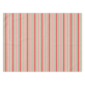 Retro Christmas Stripes Pattern Pink Red Green Tafelkleed (Voorkant (Horizontaal))