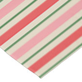Retro Christmas Stripes Pattern Pink Red Green Tafelkleed (Gekanteld)