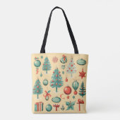 Retro Christmas Tote Draagtas (Achterkant)