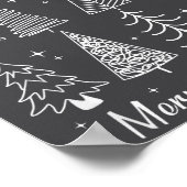 Retro Christmas Tree,funny Christmas Design Tee Wo Poster (Hoek)